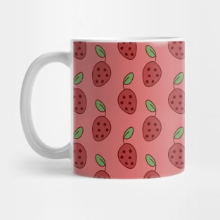 Strawberry Leaf Pink Pattern Mug